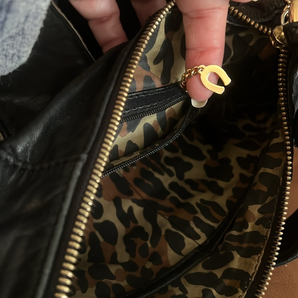 Betsey Johnson Vintage Black Lambskin Studded Shoulderbag Limited Edition - Picture 12 of 14